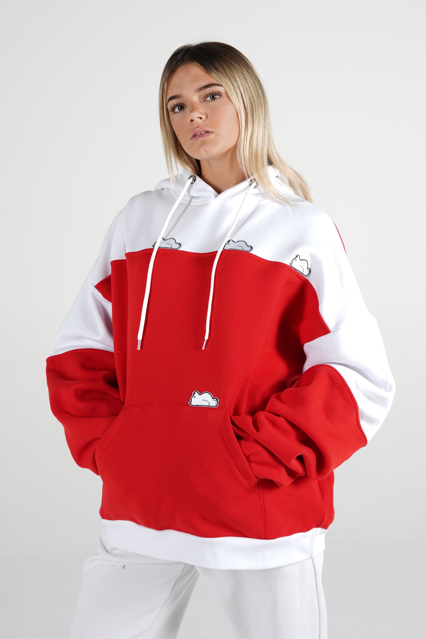 "tired white bears" Hoodie