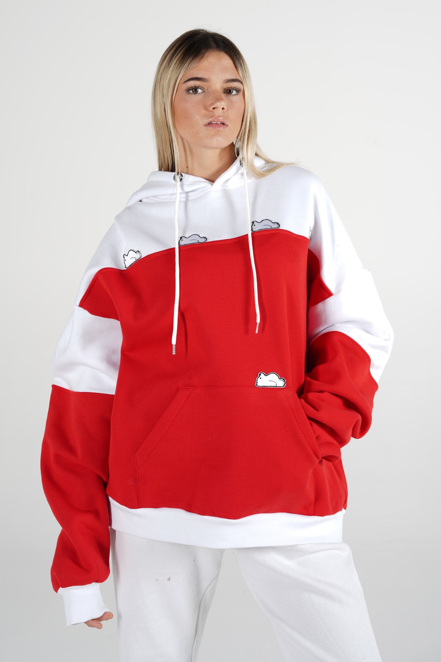 "tired white bears" Hoodie