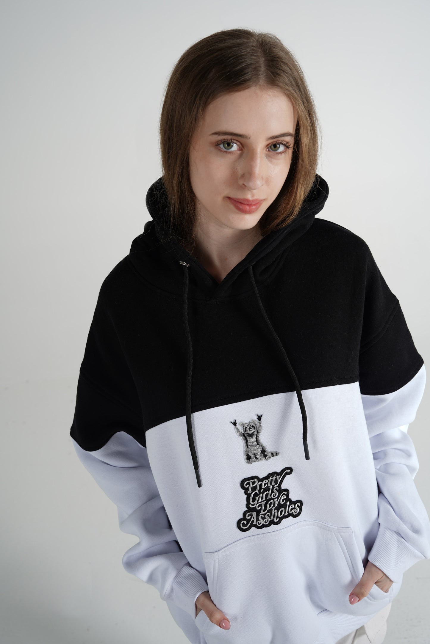 "Pretty girls loves a**holes" racoon Hoodie