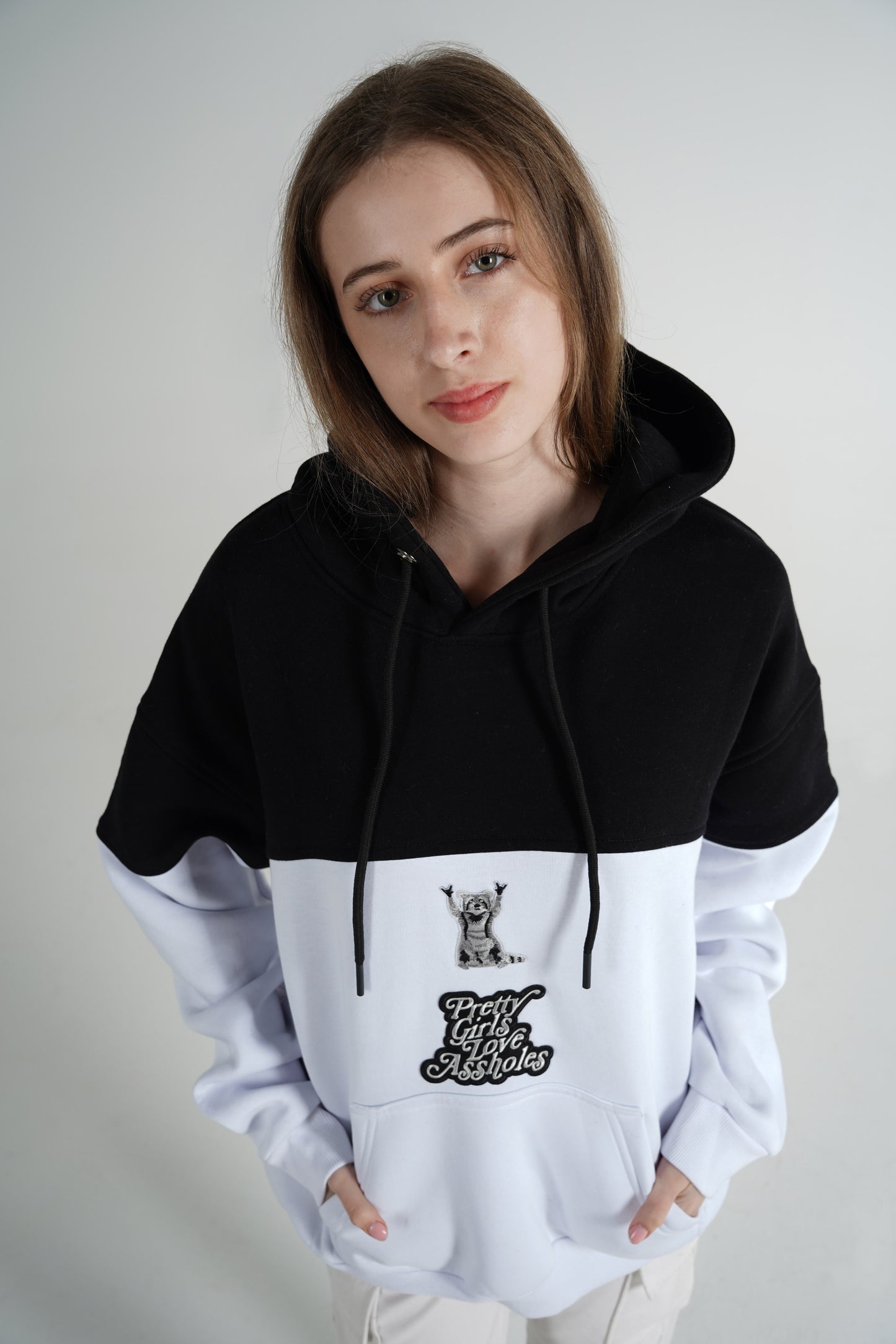 "Pretty girls loves a**holes" racoon Hoodie