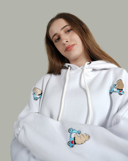 "biking bear" Hoodie