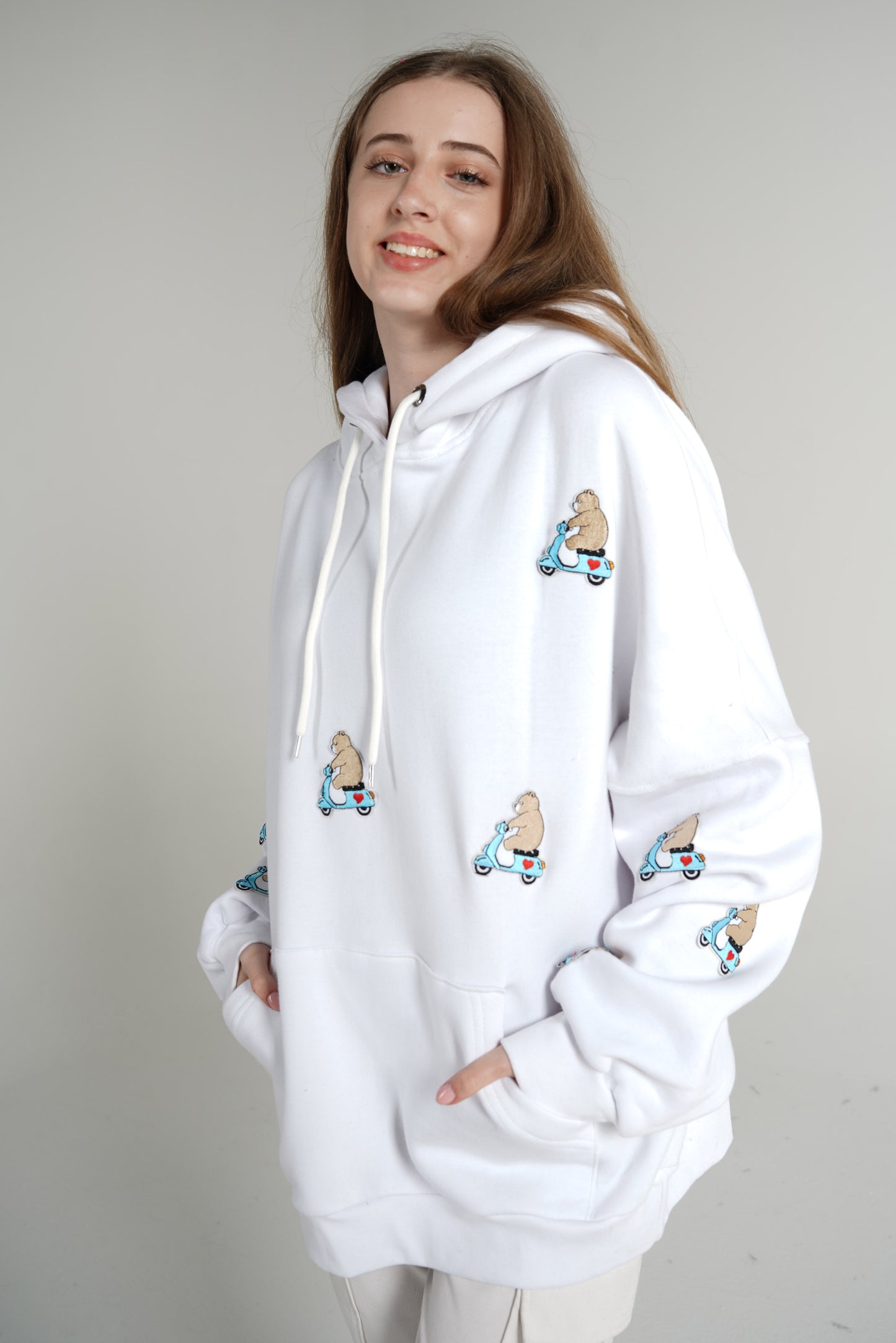 "biking bear" Hoodie